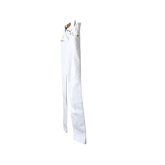 Eileen Fisher 98% Organic Cotton White 5 Pocket Zip Up Jeans Size 8 - Picture 6 of 10